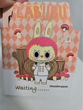 Labubu Waiting mushroom notepad